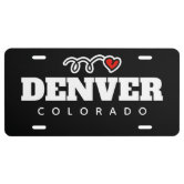 Colorado Custom License Plate Inverted Custom