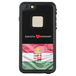 Custom I Heart Flag of Hungary with Coat of Arms LifeProof FRĒ iPhone 6/6s Plus Case