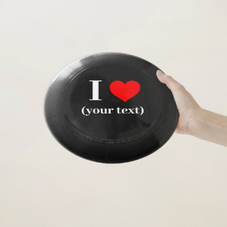CUSTOM! I Heart Frisbee - UPA Approved 175g Black