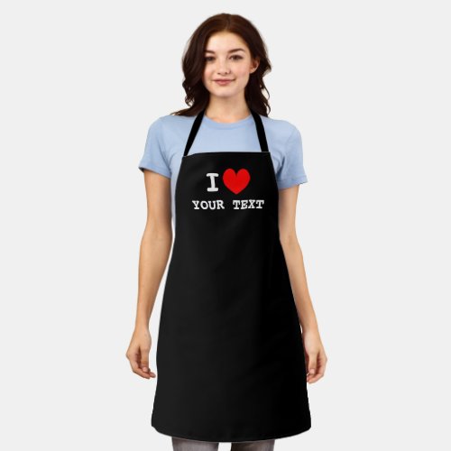 Custom i heart kitchen baking and cooking aprons