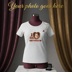 Custom I Heart My Boyfriend Photo T-Shirt