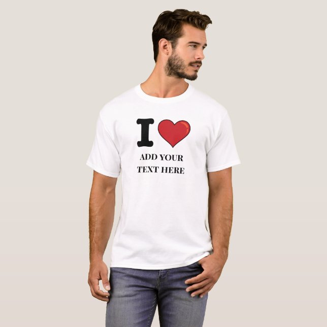 Custom I Heart T-Shirt (Front Full)
