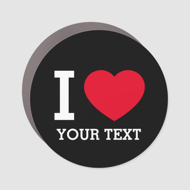 Custom "I Love"  Car Magnet (Front)