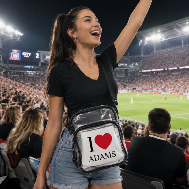 Custom I Love First Last Name Clear Stadium Bag (Creator Uploaded)