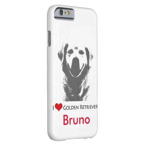 Custom I Love Golden Retriever iPhone 66s Case