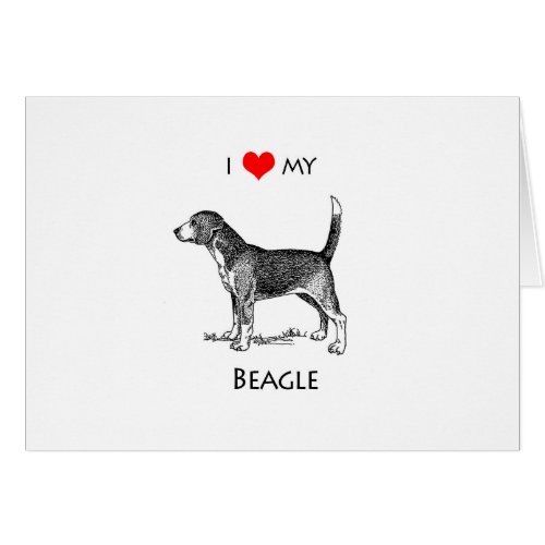 Custom I Love My Beagle Dog