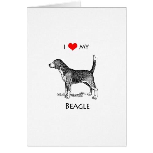 Custom I Love My Beagle Dog