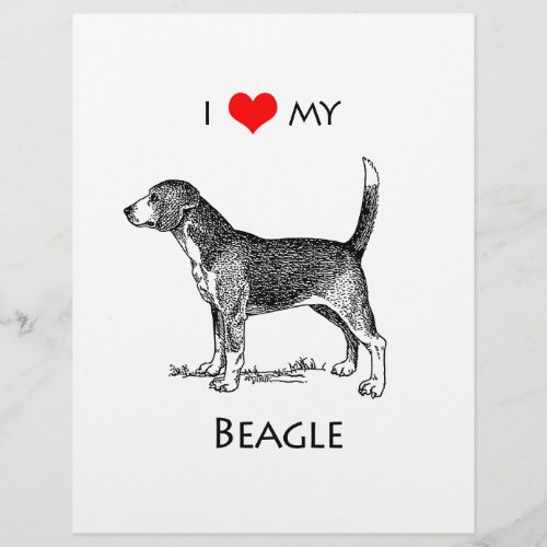 Custom I Love My Beagle Dog