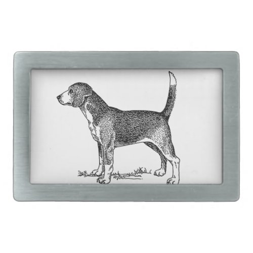 Custom I Love My Beagle Dog Belt Buckle