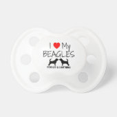Custom I Love My Beagles Pacifier (Front)