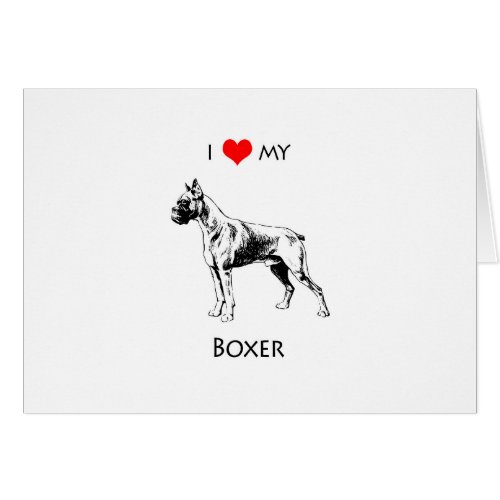 Custom I Love My Boxer Dog Heart