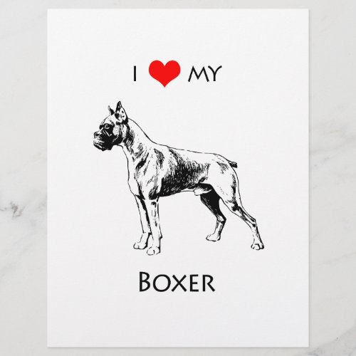 Custom I Love My Boxer Dog Heart