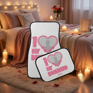 Custom I Love My Boyfriend – Add Photo & Name Car Floor Mat