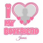 Custom I Love My Boyfriend – Add Photo & Name Cutout<br><div class="desc">Show your love in a truly unique way with this "I Love My Boyfriend" custom gift! Add your favorite photo and your boyfriend's name to create a one-of-a-kind surprise he'll cherish forever. Whether it’s for Valentine’s Day, Christmas, an anniversary, or just because — this personalized design is perfect for girlfriends...</div>