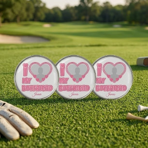Custom I Love My Boyfriend – Add Photo & Name Golf Ball Marker