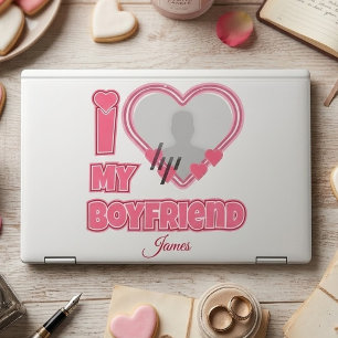 Custom I Love My Boyfriend – Add Photo & Name HP Laptop Skin