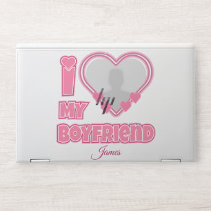 Custom I Love My Boyfriend – Add Photo & Name HP Laptop Skin