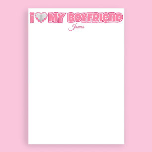 Custom I Love My Boyfriend – Add Photo & Name Letterhead