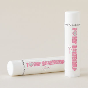 Custom I Love My Boyfriend – Add Photo & Name Lip Balm