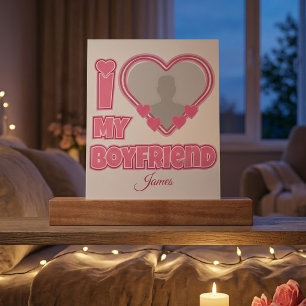 Custom I Love My Boyfriend – Add Photo & Name Picture Ledge