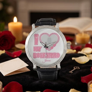 Custom I Love My Boyfriend – Add Photo & Name Watch