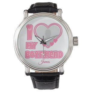 Custom I Love My Boyfriend – Add Photo & Name Watch
