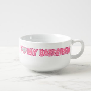 Custom I Love My Boyfriend – Add Photo Soup Mug