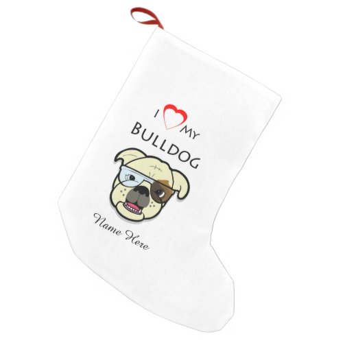 Custom I Love my Bulldog Christmas Stockings