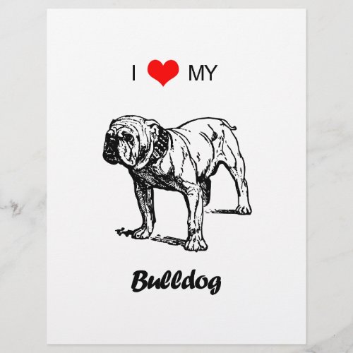 Custom I Love My Bulldog Heart