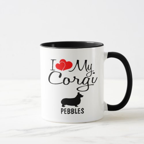 Custom I Love My Corgi Mug