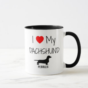 Custom I Love My Dachshund Mug