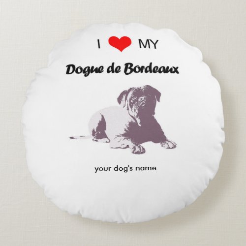 Custom I love my Dogue de Bordeaux pillows