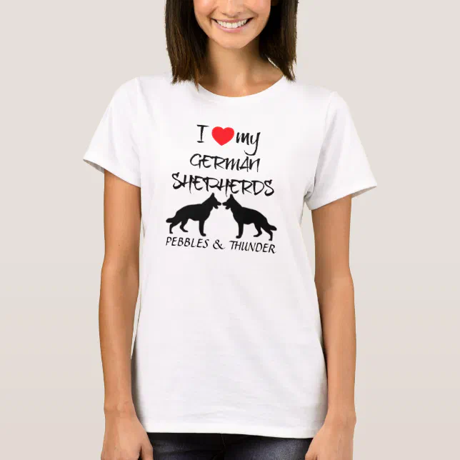 Custom I Love My German Shepherd T-Shirt Zazzle