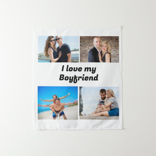 Custom I love my Girlfriend 4 photo   Tapestry