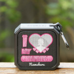 Custom I Love My Girlfriend – Add Photo &amp; Name Bluetooth Speaker