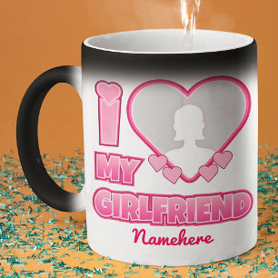 Custom I Love My Girlfriend – Add Photo & Name Color Morph Mug