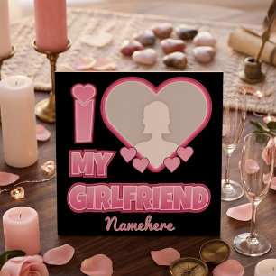 Custom I Love My Girlfriend – Add Photo & Name Foam Board