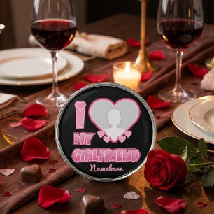 Custom I Love My Girlfriend – Add Photo & Name Golf Ball Marker