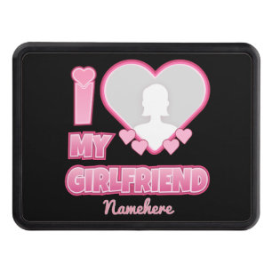 Custom I Love My Girlfriend – Add Photo & Name Hitch Cover