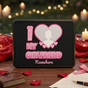 Custom I Love My Girlfriend – Add Photo & Name Hitch Cover