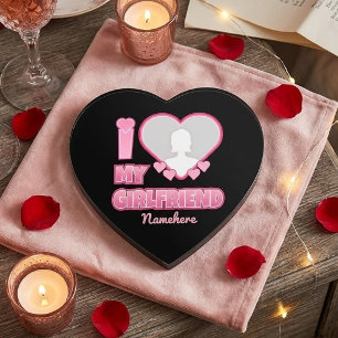 Custom I Love My Girlfriend – Add Photo & Name Paperweight