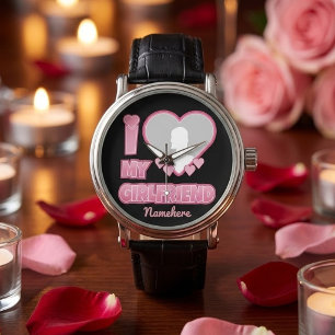 Custom I Love My Girlfriend – Add Photo & Name Watch