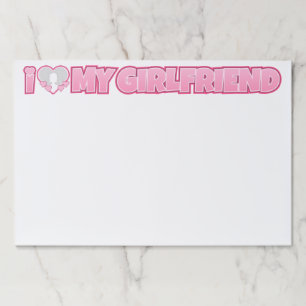 Custom I Love My Girlfriend – Add Photo Paper Pad