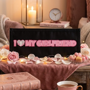 Custom I Love My Girlfriend – Add Photo Pennant