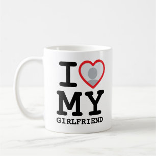 Custom I love my girlfriend photo text Coffee Mug