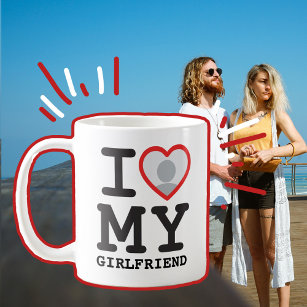 Personalized mug - I love my Girlfriend with your photo