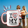 Custom I love my girlfriend photo text Coffee Mug