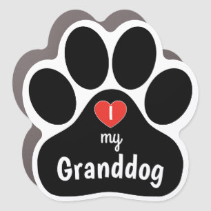 Custom I Love My Granddog Car Magnet