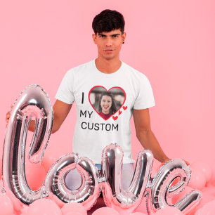 Custom I Love My Personalized Photo T-Shirt