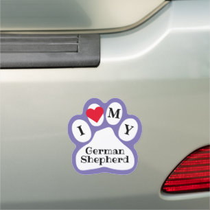 Custom I Love My Pet Car Magnet